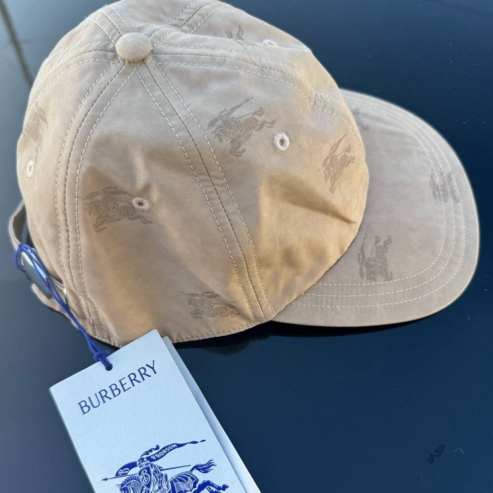 Burberry Bias Essential Baseball Hat w/adjustable size M- Tan 100%Authentic, NWT
